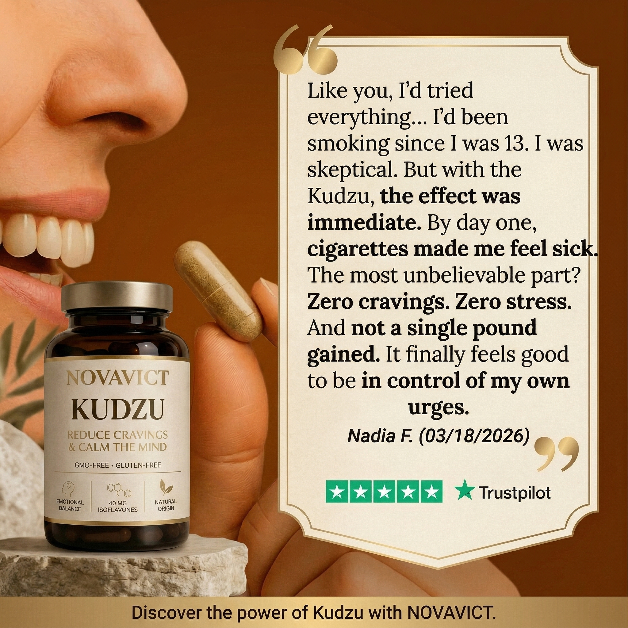 Kudzu - 40 mg of Isoflavones - 100% Natural