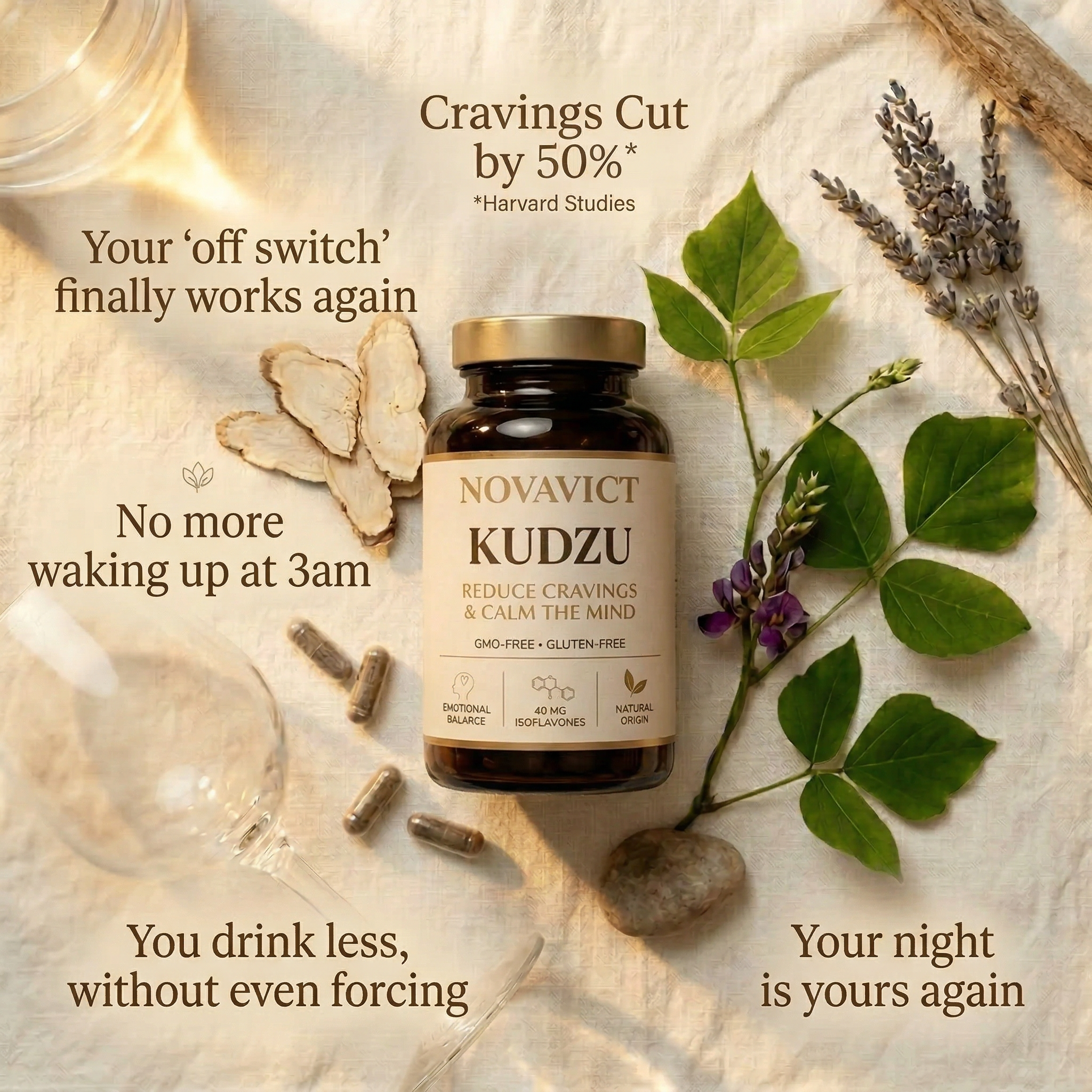 Kudzu - 40 mg of Isoflavones - 100% Natural