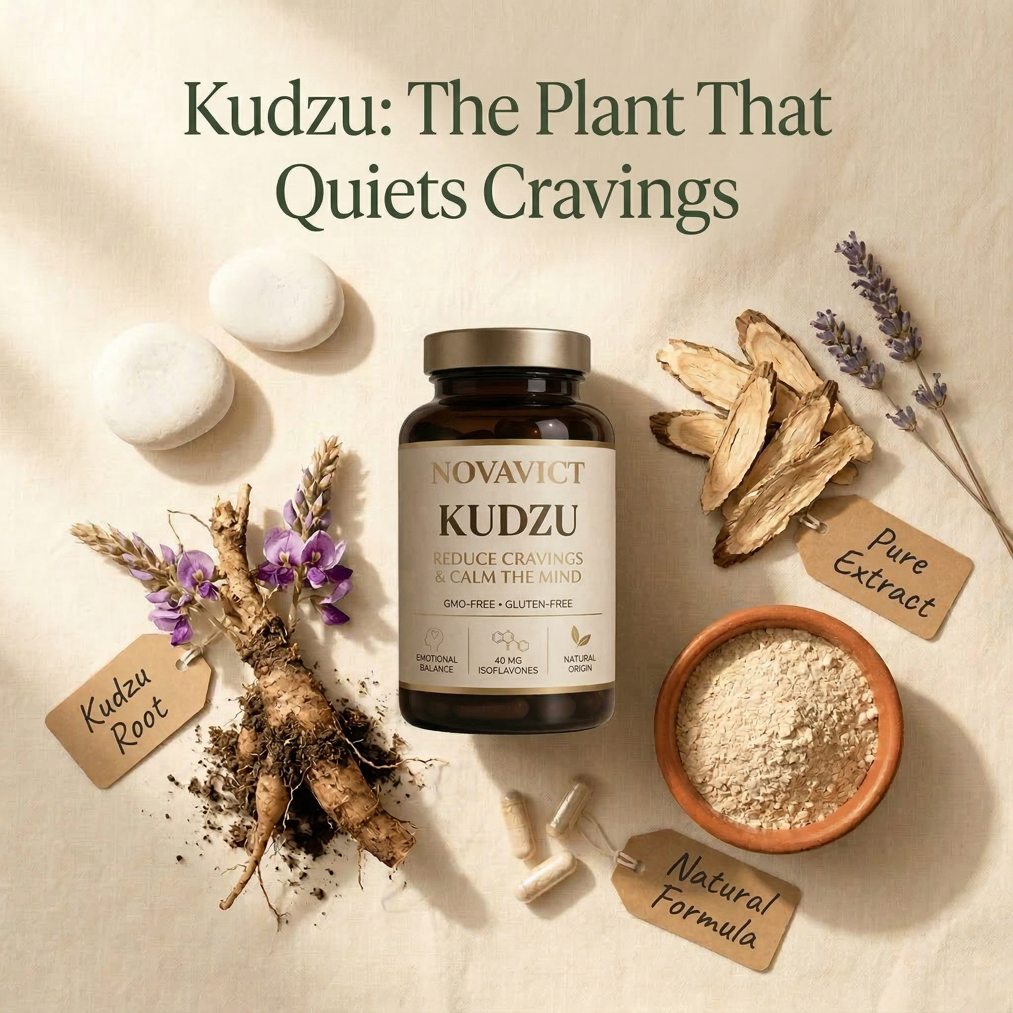 Kudzu - 40 mg of Isoflavones - 100% Natural